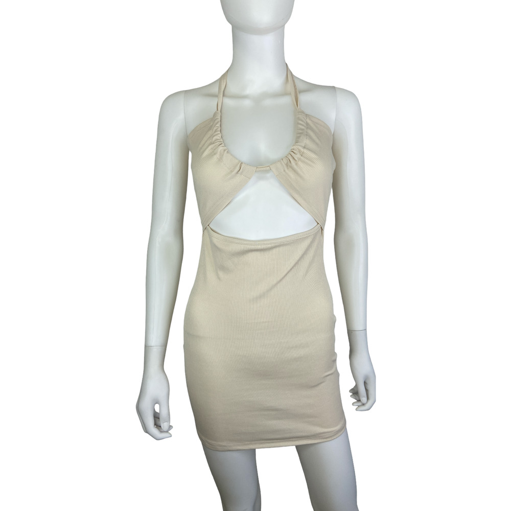 SHEIN Halter Cut-Out Bodycon Dress Small